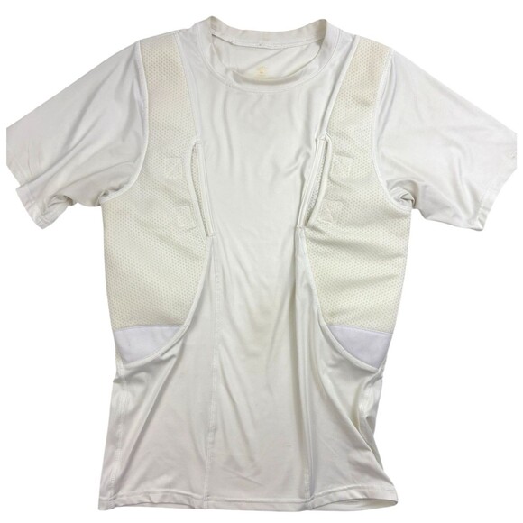Holster Concealed Carry Compression Shirt Stretch Guns Firearms White CCW L - Picture 1 of 6